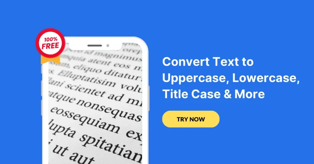 Illustration of a #1 Free Case Converter tool, designed to convert text into Uppercase, Lowercase, Title Case, and other formats with ease.